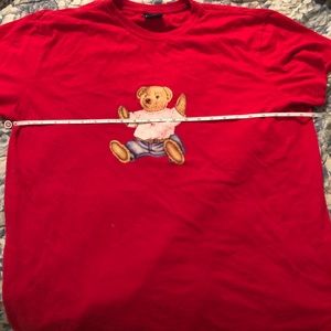 Polo Ralph Lauren vintage baby sit down bear red